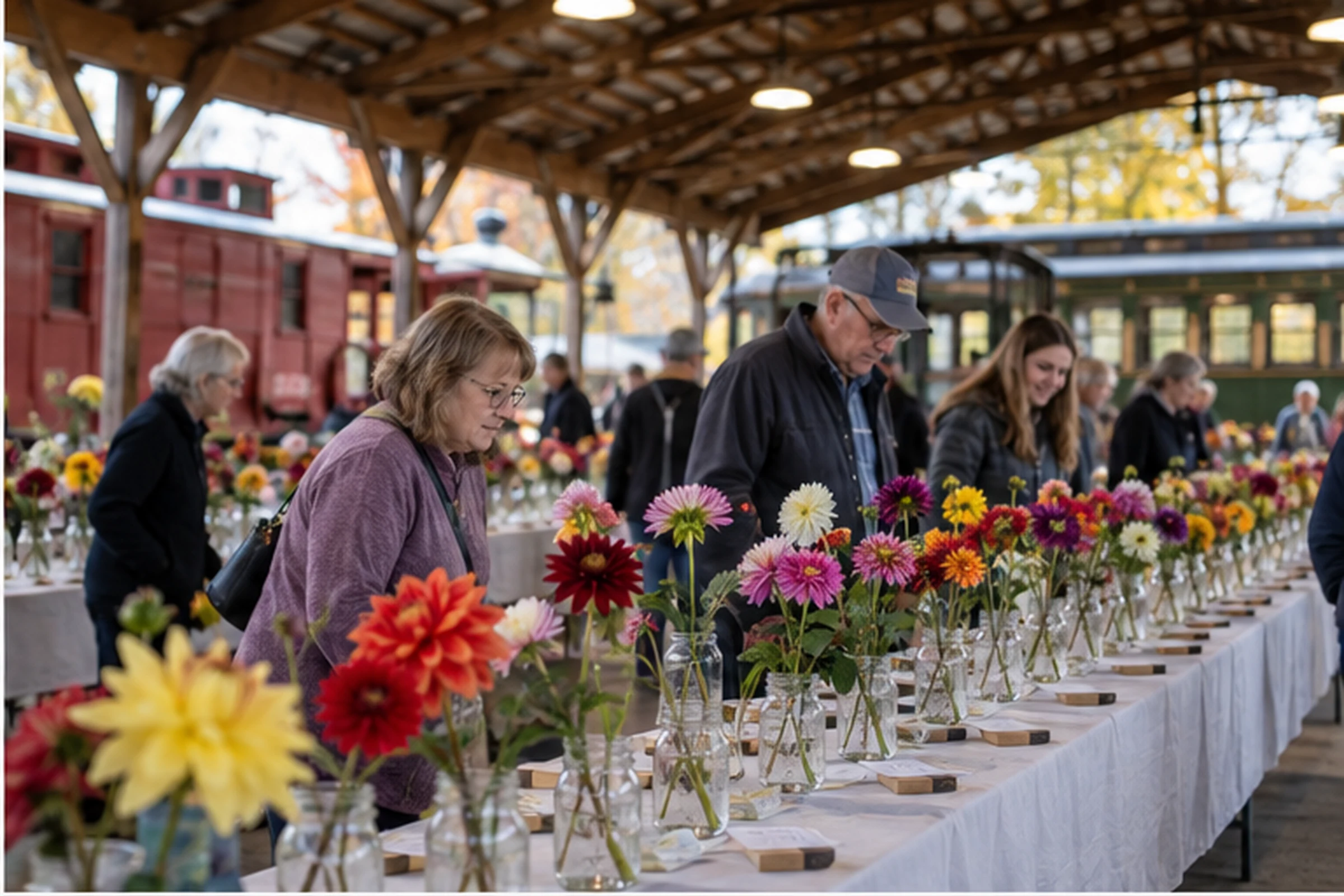 Gardeners arranging flowers for Best Last Bloom
