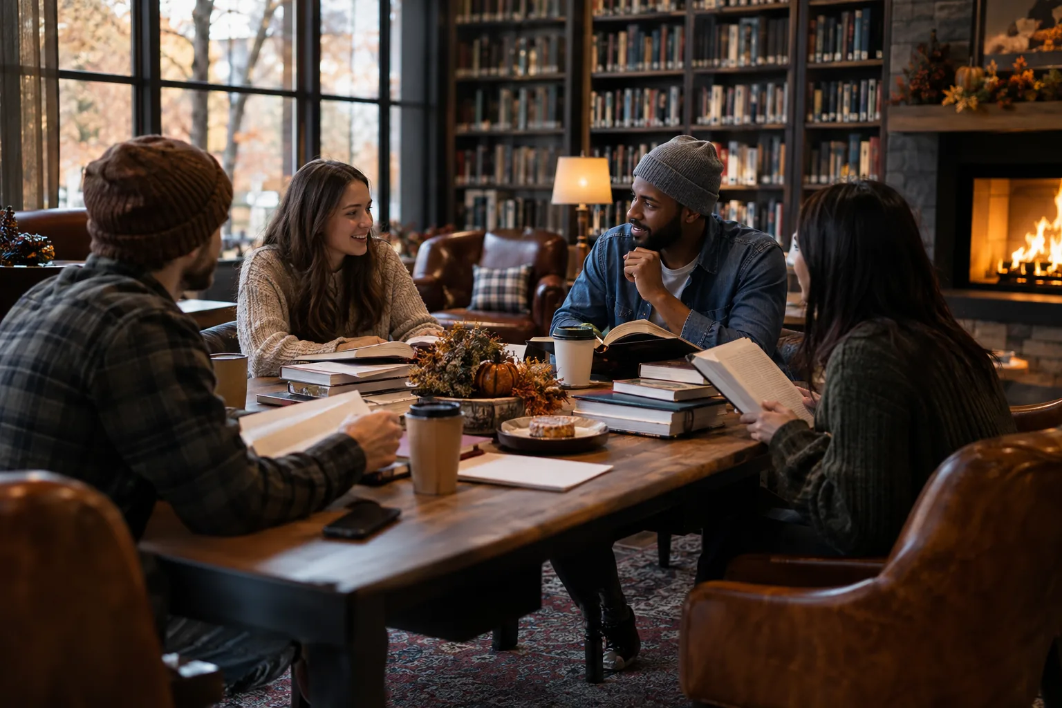Illustrative scene for To Be Read: Gen Z Book Social in the Baraboo area; not a photograph of this event