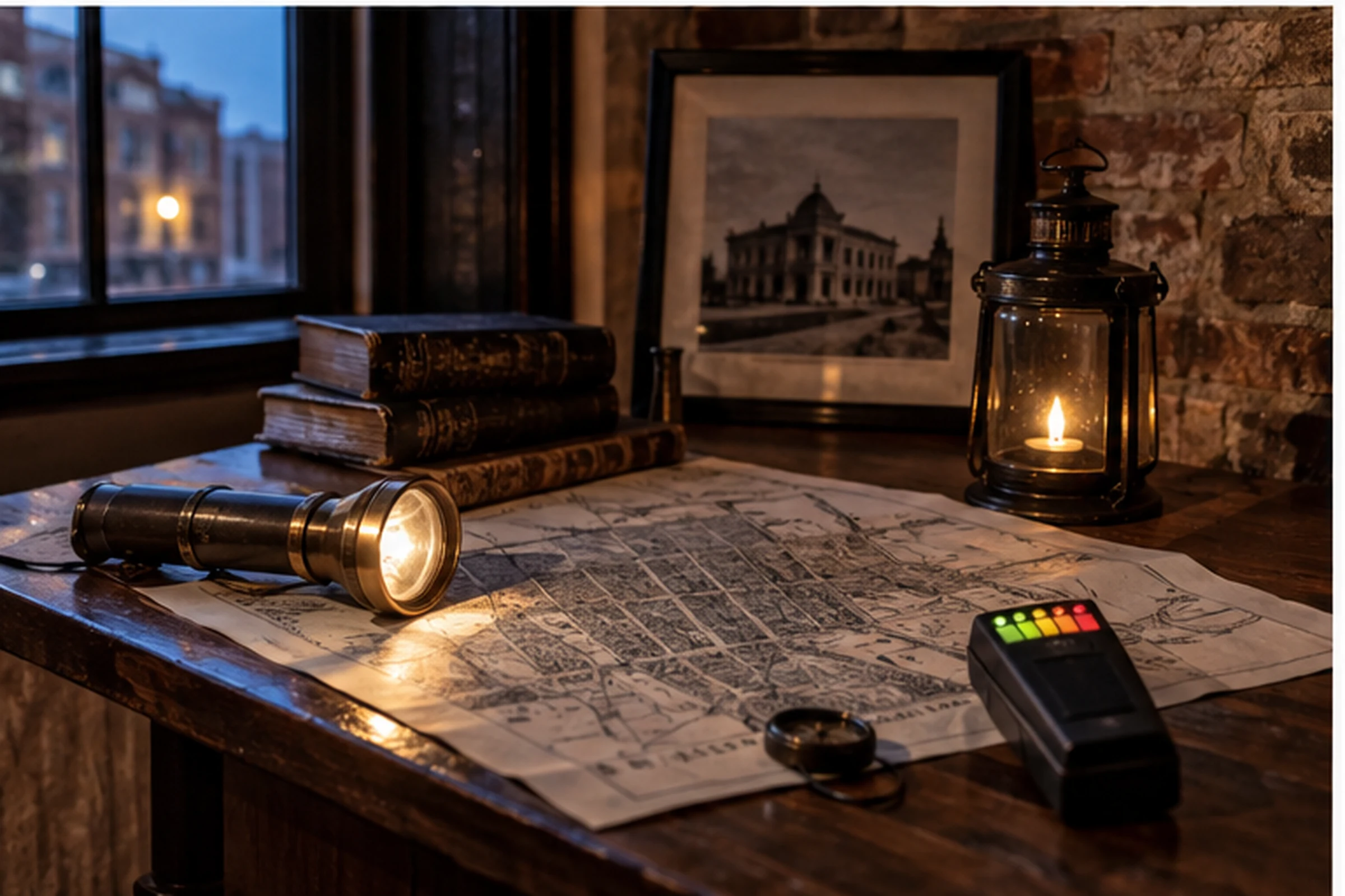 Historic details and tour equipment on Courthouse Square