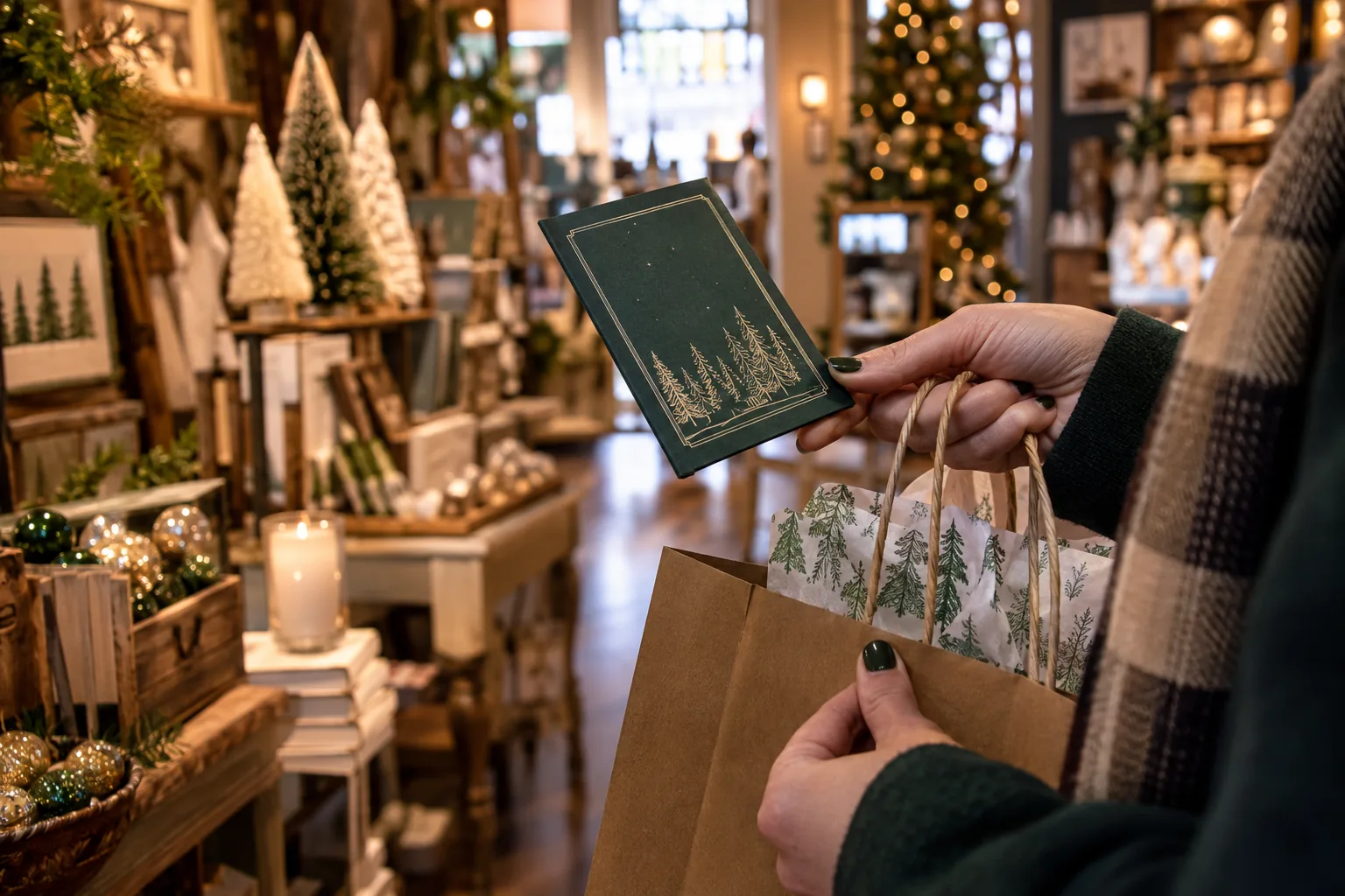 Illustrative scene for Christmas Shopping Passport Kickoff in the Baraboo area; not a photograph of this event