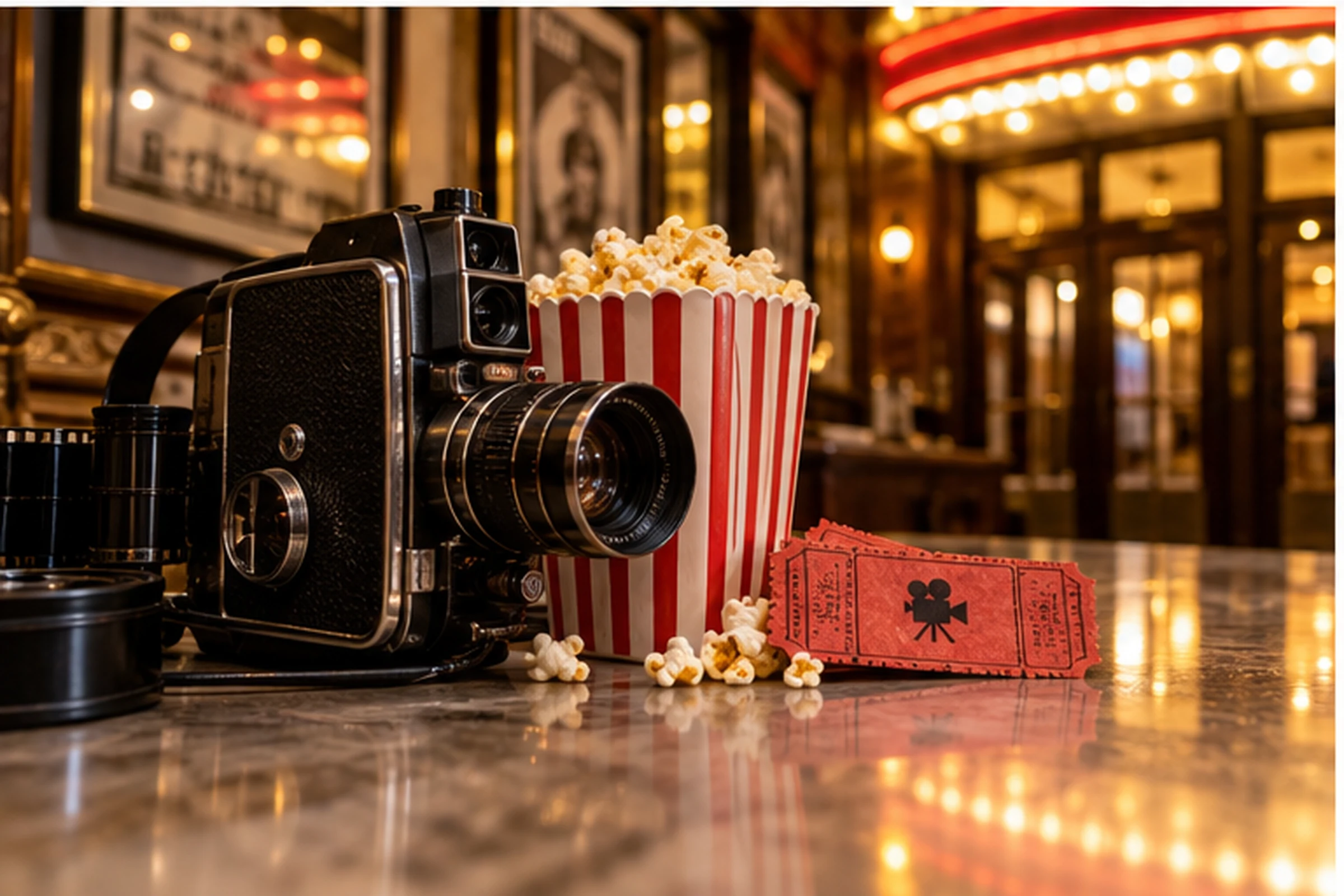 Cinema camera and festival program in the Al. Ringling lobby