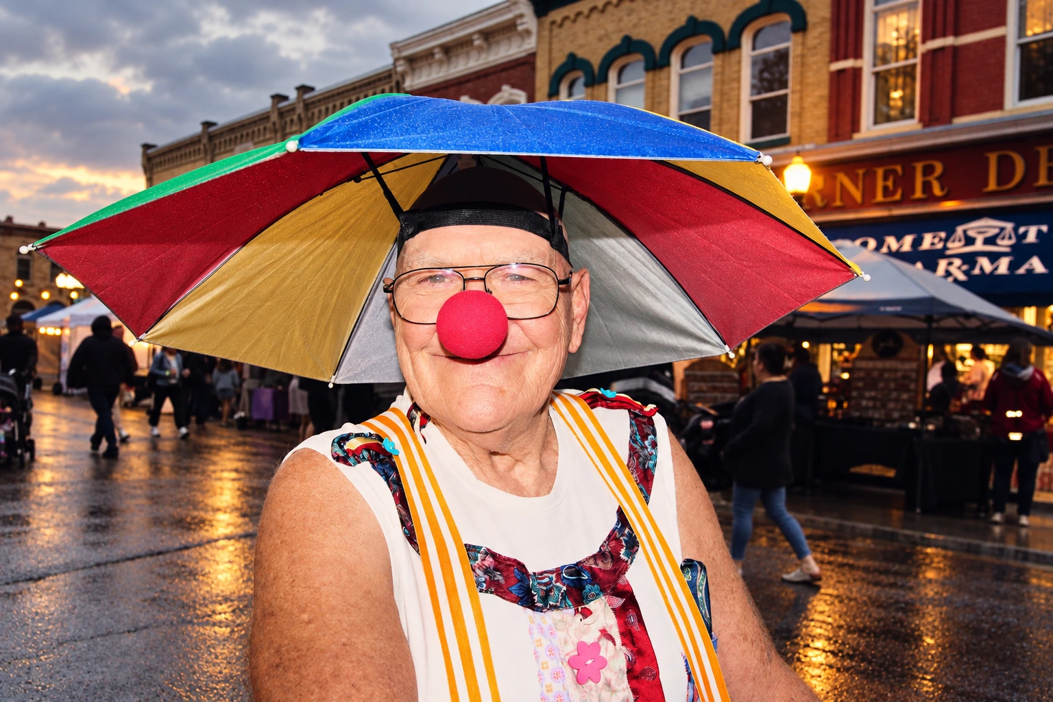 A character photographed at the Baraboo Night Market