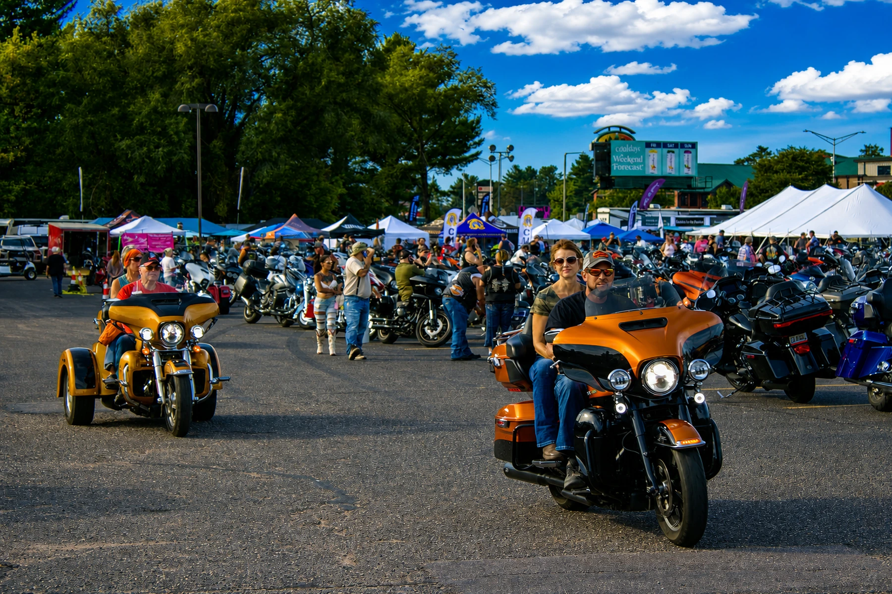 Motorcycles and riders gathered at Wisconsin Dells Bike Week 2026